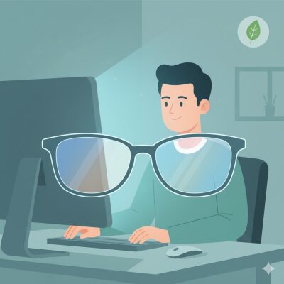 Sehstress am PC: So helfen Bildschirmbrillen - Sehstress und Bildschirmbrillen: Entspannt arbeiten mit Blaulichtfilter