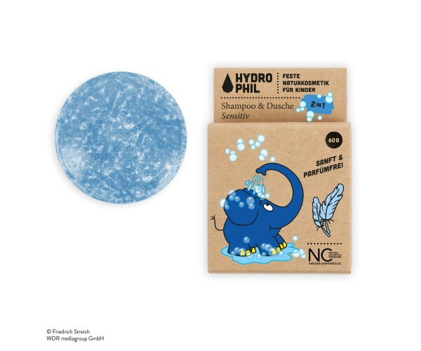 Hydrophil Kinder-Shampoo & Dusche Sensitiv - Elefant, 60 g