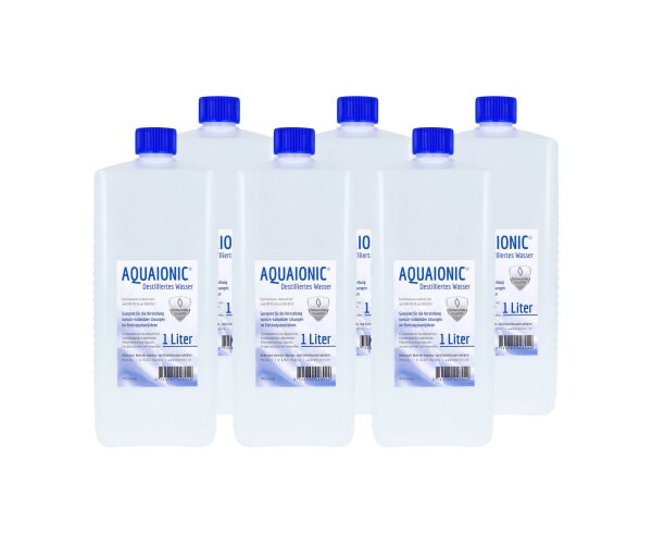 aquaionic destilliertes Wasser, Sparpaket 6 Liter online kaufen