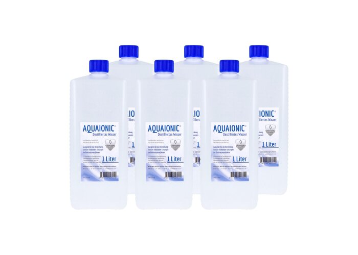 aquaionic destilliertes Wasser, Sparpaket 6 Liter
