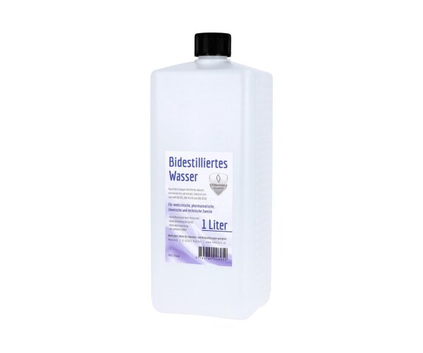 Bidestilliertes Wasser, Aqua bidest, 1 Liter
