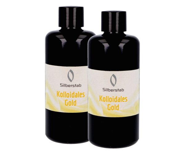 Kolloidales Gold, < 1 ppm, 400 ml Sparpaket in Violettglasflasche