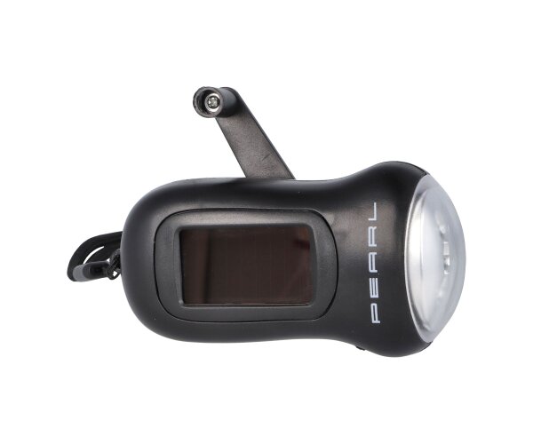 2er-Set Kurbeltaschenlampe mit Solarpanel