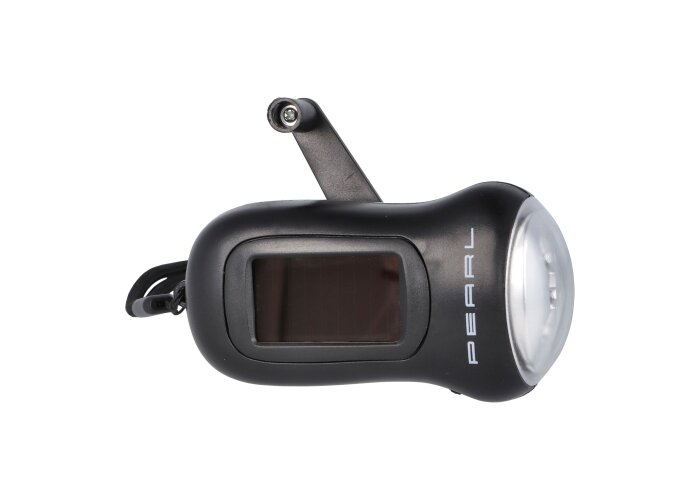 2er-Set Kurbeltaschenlampe mit Solarpanel