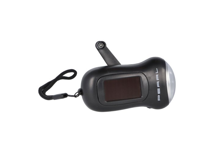 2er-Set Kurbeltaschenlampe mit Solarpanel