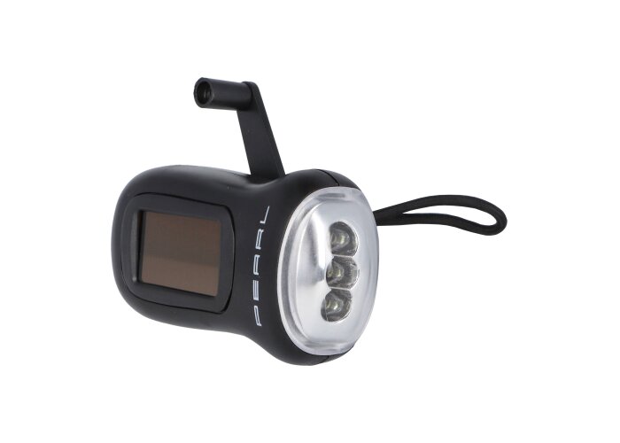 2er-Set Kurbeltaschenlampe mit Solarpanel