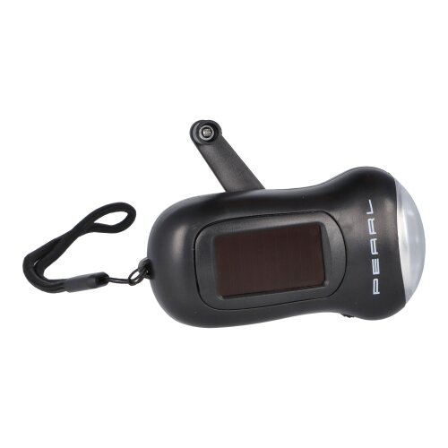 2er-Set Kurbeltaschenlampe mit Solarpanel