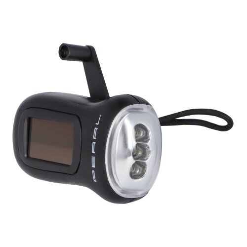 2er-Set Kurbeltaschenlampe mit Solarpanel