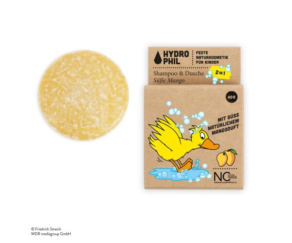 Hydrophil Kinder-Shampoo & Dusche Süße Mango - Ente, 60 g
